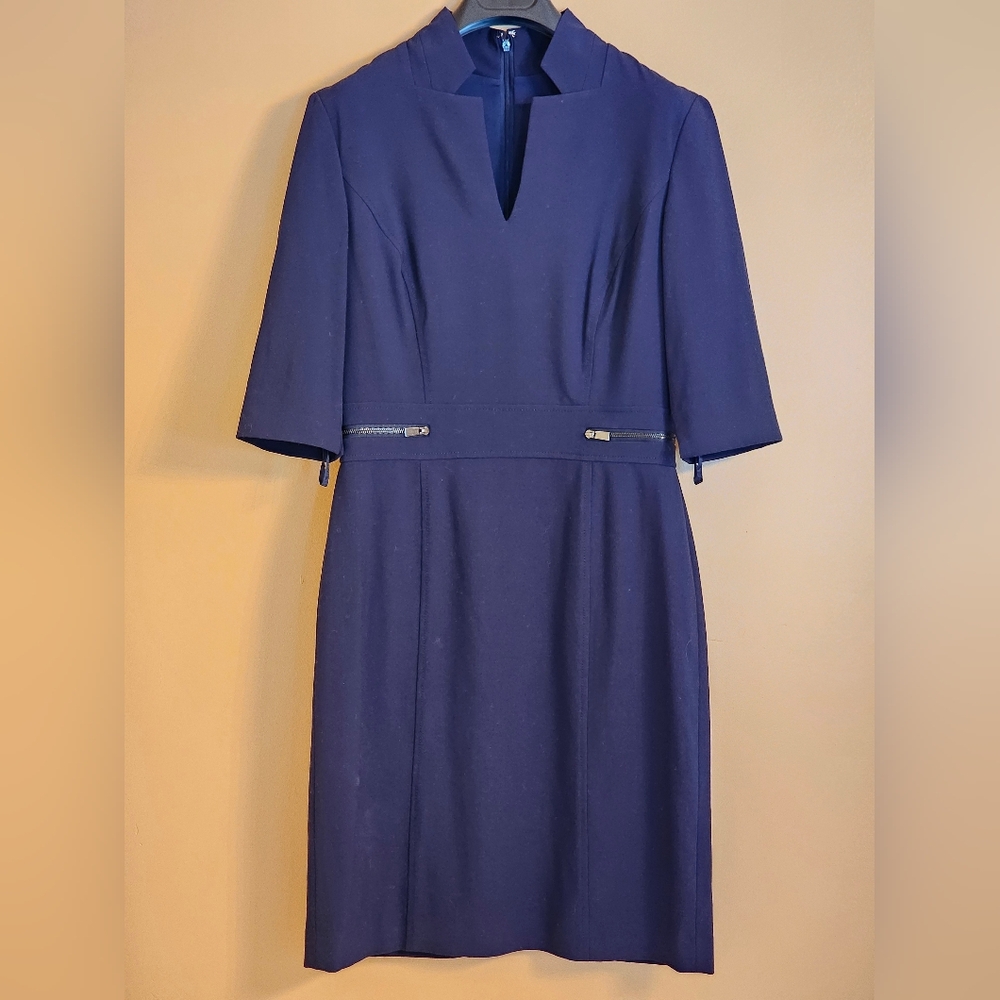 Tahari ASL Sheath Dress, Blue, Size 6